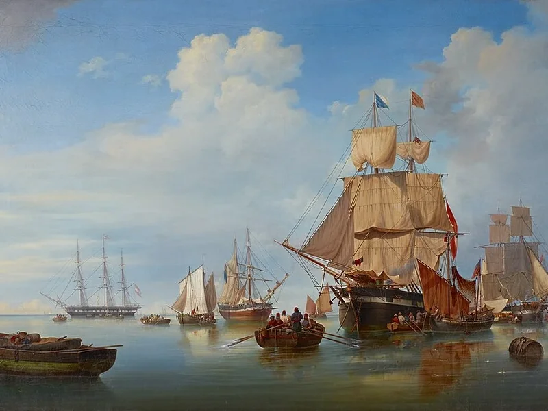 1805-Lorenzo Butti - Paesaggio marino con Scirocco